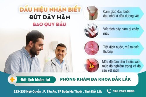 Các nguyên nhân phổ biển gây đứt dây hãm bao quy đầu và cách điều trị hiện nay